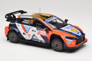 Hyundai i20 N Rally1 #11 Hyundai Shell Mobis WRT T. Neuville / M. Wydaeghe Rally Poland 2024 IXO 1:18 18RMC214 Metal - imaginea 3 din 6