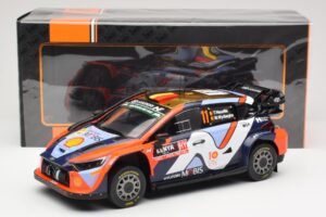 Hyundai i20 N Rally1 WRC Hybrid #11 T. Neuville / M. Wydaeghe Safari Rally Kenya 2024 IXO 1:18 18RMC208 Metal - imaginea 6 din 6