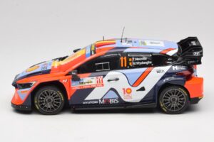 Hyundai i20 N Rally1 #11 T. Neuville / M. Wydaeghe Rally Japan WRC World Champion 2024 IXO 1:18 18RMC228 Metal - imaginea 3 din 6
