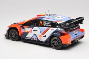 Hyundai i20 N Rally1 #11 T. Neuville / M. Wydaeghe Rally Japan WRC World Champion 2024 IXO 1:18 18RMC228 Metal - imaginea 5 din 6