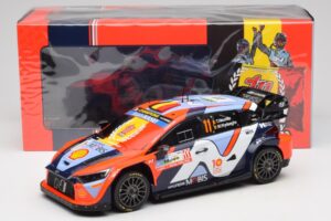 Hyundai i20 N Rally1 #11 T. Neuville / M. Wydaeghe Rally Japan WRC World Champion 2024 IXO 1:18 18RMC228 Metal - imaginea 6 din 6