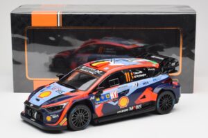 Hyundai i20 N Rally1 WRC #11 T. Neuville / M. Wydaeghe Central European Rally Winner 2023 IXO 1:18 18RMC193 Metal - imaginea 6 din 6