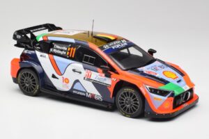 Hyundai i20 N Rally1 #11 T. Neuville / M. Wydaeghe Rally Croatia 2024 IXO 1:18 18RMC203 Metal - imaginea 4 din 6