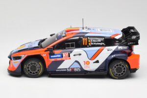 Hyundai i20 N Rally1 #11 T. Neuville / M. Wydaeghe Rally Sweden 2024 IXO 1:18 18RMC201 Metal - imaginea 3 din 6