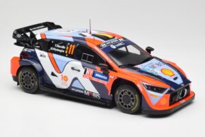 Hyundai i20 N Rally1 #11 T. Neuville / M. Wydaeghe Rally Sweden 2024 IXO 1:18 18RMC201 Metal - imaginea 4 din 6