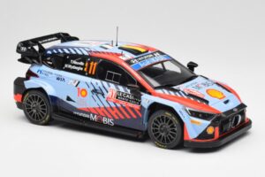 Hyundai i20 N Rally1 WRC #11 T. Neuville / M. Wydaeghe Rally Monte Carlo Winner 2024 IXO 1:18 18RMC194 Metal - imaginea 4 din 6