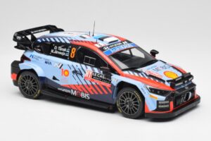 Hyundai i20 N Rally1 WRC #8 O. Tänak / M. Järveoja Rally Monte Carlo Night Version 2024 IXO 1:18 18RMC195 Metal - imaginea 4 din 6
