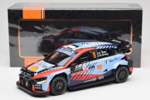 Hyundai i20 N Rally1 WRC #8 O. Tänak / M. Järveoja Rally Monte Carlo Night Version 2024 IXO 1:18 18RMC195 Metal - imaginea 6 din 6