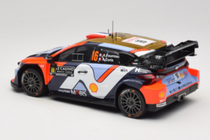Hyundai i20 N WRC #16 A. Fourmaux / A. Coria Rally Monte Carlo 2025 IXO 1:18 18RMC230A Metal - imaginea 5 din 6