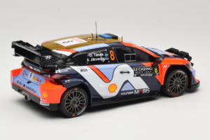 Hyundai i20 N WRC #16 A. Fourmaux / A. Coria Rally Monte Carlo Night Version 2025 IXO 1:18 18RMC230B Metal - imaginea 2 din 6