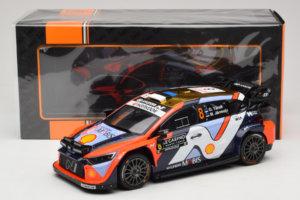 Hyundai i20 N WRC #16 A. Fourmaux / A. Coria Rally Monte Carlo Night Version 2025 IXO 1:18 18RMC230B Metal - imaginea 6 din 6