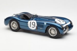 Jaguar C-Type #19 J. Stewart Ecurie Ecosse Goodwood Members Meeting 1954 CMC 1:18 M-192 Metal - imaginea 4 din 6
