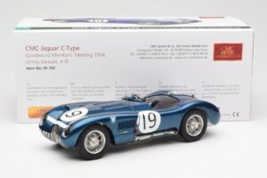 Jaguar C-Type #19 J. Stewart Ecurie Ecosse Goodwood Members Meeting 1954 CMC 1:18 M-192 Metal - imaginea 6 din 6