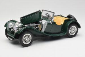 Jaguar SS 100 Roadster Verde Bburago 1:18 3006 Metal - imaginea 2 din 8