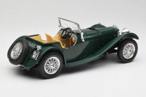 Jaguar SS 100 Roadster Verde Bburago 1:18 3006 Metal - imaginea 3 din 8