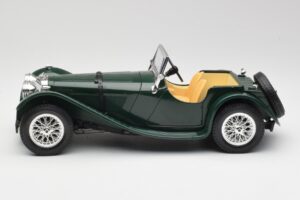 Jaguar SS 100 Roadster Verde Bburago 1:18 3006 Metal - imaginea 4 din 8