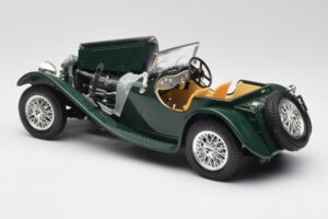 Jaguar SS 100 Roadster Verde Bburago 1:18 3006 Metal - imaginea 5 din 8