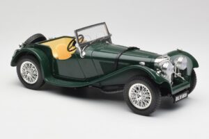 Jaguar SS 100 Roadster Verde Bburago 1:18 3006 Metal - imaginea 6 din 8
