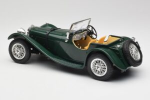Jaguar SS 100 Roadster Verde Bburago 1:18 3006 Metal - imaginea 7 din 8