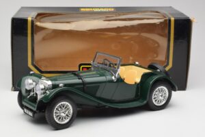 Jaguar SS 100 Roadster Verde Bburago 1:18 3006 Metal - imaginea 8 din 8