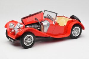 Jaguar SS 100 Roșu Bburago 1:18 3006-M1 Metal - imaginea 2 din 8