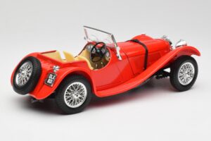 Jaguar SS 100 Roșu Bburago 1:18 3006-M1 Metal - imaginea 3 din 8