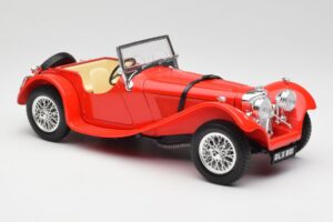 Jaguar SS 100 Roșu Bburago 1:18 3006-M1 Metal - imaginea 6 din 8