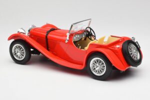 Jaguar SS 100 Roșu Bburago 1:18 3006-M1 Metal - imaginea 7 din 8