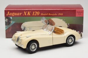 Jaguar XK120 Alb Eduscho 1:18 7482-1HTH Metal - imaginea 8 din 8