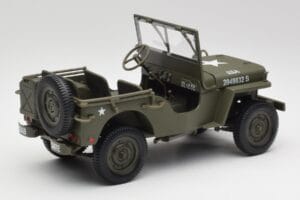 Jeep Willys Verde Militar Gate 1:18 1061 Metal - imaginea 3 din 8