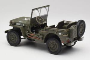 Jeep Willys Verde Militar Gate 1:18 1061 Metal - imaginea 7 din 8