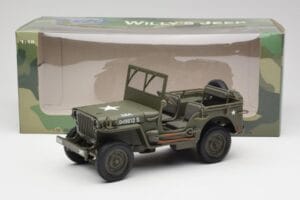 Jeep Willys Verde Militar Gate 1:18 1061 Metal - imaginea 8 din 8