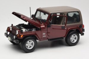 Jeep Wrangler TJ Sahara Roșu Maisto 1:18 31662 Metal - imaginea 2 din 8