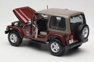 Jeep Wrangler TJ Sahara Roșu Maisto 1:18 31662 Metal - imaginea 5 din 8