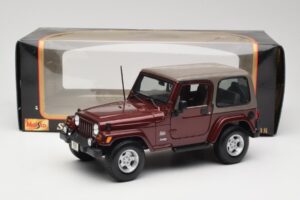 Jeep Wrangler TJ Sahara Roșu Maisto 1:18 31662 Metal - imaginea 8 din 8