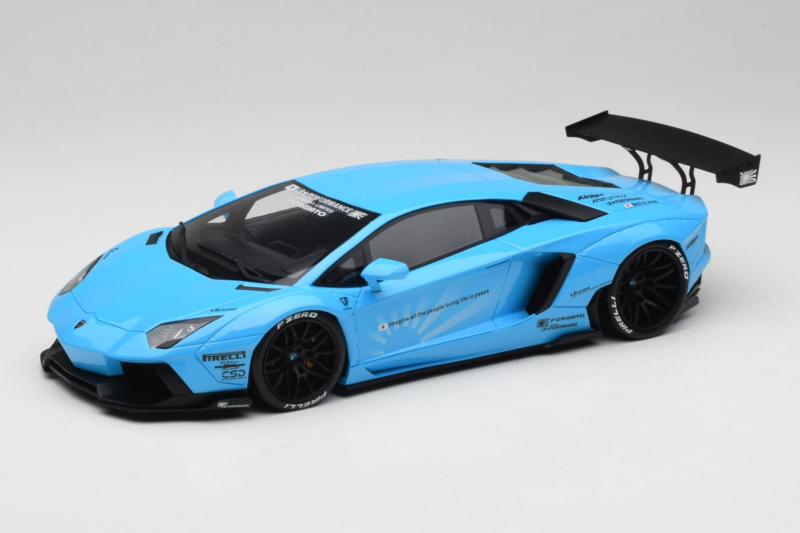 Lamborghini Aventador Liberty Walk Albastru GT Spirit 1:18 GT073 Rășină