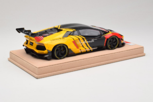 Lamborghini Aventador Liberty Walk Infinite Negru Galben Timothy & Pierre 1:18 REMC035 Metal - imaginea 3 din 7