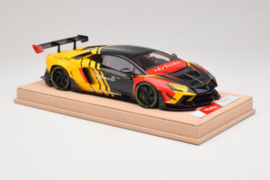 Lamborghini Aventador Liberty Walk Infinite Negru Galben Timothy & Pierre 1:18 REMC035 Metal - imaginea 4 din 7