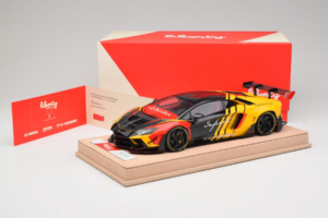 Lamborghini Aventador Liberty Walk Infinite Negru Galben Timothy & Pierre 1:18 REMC035 Metal - imaginea 7 din 7