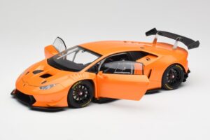 Lamborghini Huracan LP620-2 Super Trofeo Arancio Borealis Pearl Effect Portocaliu AUTOart 1:18 81558 Metal - imaginea 2 din 8