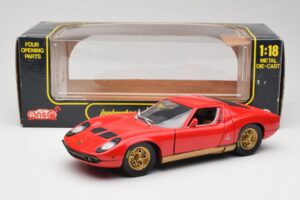 Lamborghini Miura Roșu Anson 1:18 30302 Metal - imaginea 8 din 8