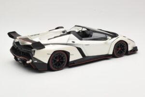 Lamborghini Veneno Roadster Alb Cu Linie Roșie Kyosho 1:18 C09502W Metal - imaginea 2 din 6