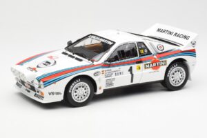 Lancia 037 Martini #1 W. Rohrl / C. Geistdorfer Winner Rally Monte Carlo 1983 Versiune de Noapte Kyosho 1:18 08306A Metal