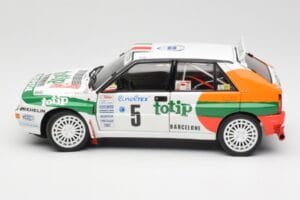 Lancia Delta HF Integrale Evo II Totip #5 A. Aghini / S. Farnocchia Rally Monte Carlo 1993 Kyosho 1:18 08348F Metal - imaginea 4 din 8