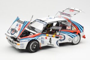 Lancia Delta HF Integrale Evo Martini #4 D. Auriol / B. Occelli Winner Rally Monte Carlo 1992 Kyosho 1:18 08348A Metal - imaginea 2 din 8