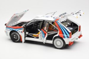 Lancia Delta HF Integrale Evo Martini #4 D. Auriol / B. Occelli Winner Rally Monte Carlo 1992 Kyosho 1:18 08348A Metal - imaginea 5 din 8