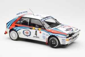 Lancia Delta HF Integrale Evo Martini #4 D. Auriol / B. Occelli Winner Rally Monte Carlo 1992 Kyosho 1:18 08348A Metal - imaginea 6 din 8