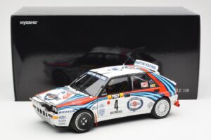 Lancia Delta HF Integrale Evo Martini #4 D. Auriol / B. Occelli Winner Rally Monte Carlo 1992 Kyosho 1:18 08348A Metal - imaginea 8 din 8