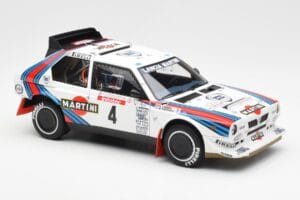 Lancia Delta S4 Martini #4 H. Toivonen / S. Cresto Rally Tour de Corse 1986 AUTOart 1:18 88620 Metal - imaginea 6 din 8