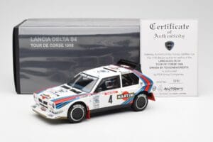 Lancia Delta S4 Martini #4 H. Toivonen / S. Cresto Rally Tour de Corse 1986 AUTOart 1:18 88620 Metal - imaginea 8 din 8